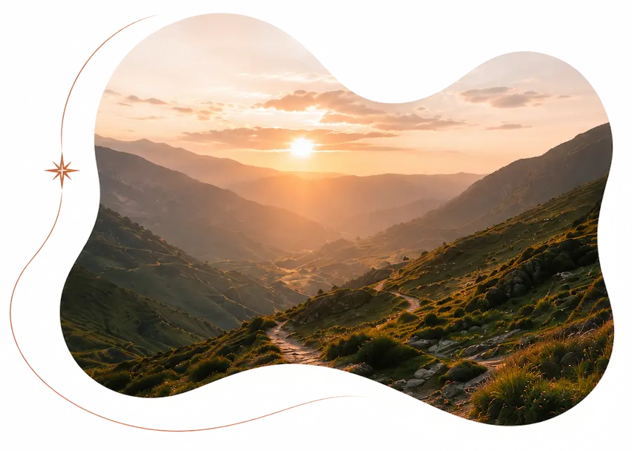 Paysage de montagne évoquant la prise de recul dans un accompagnement professionnel